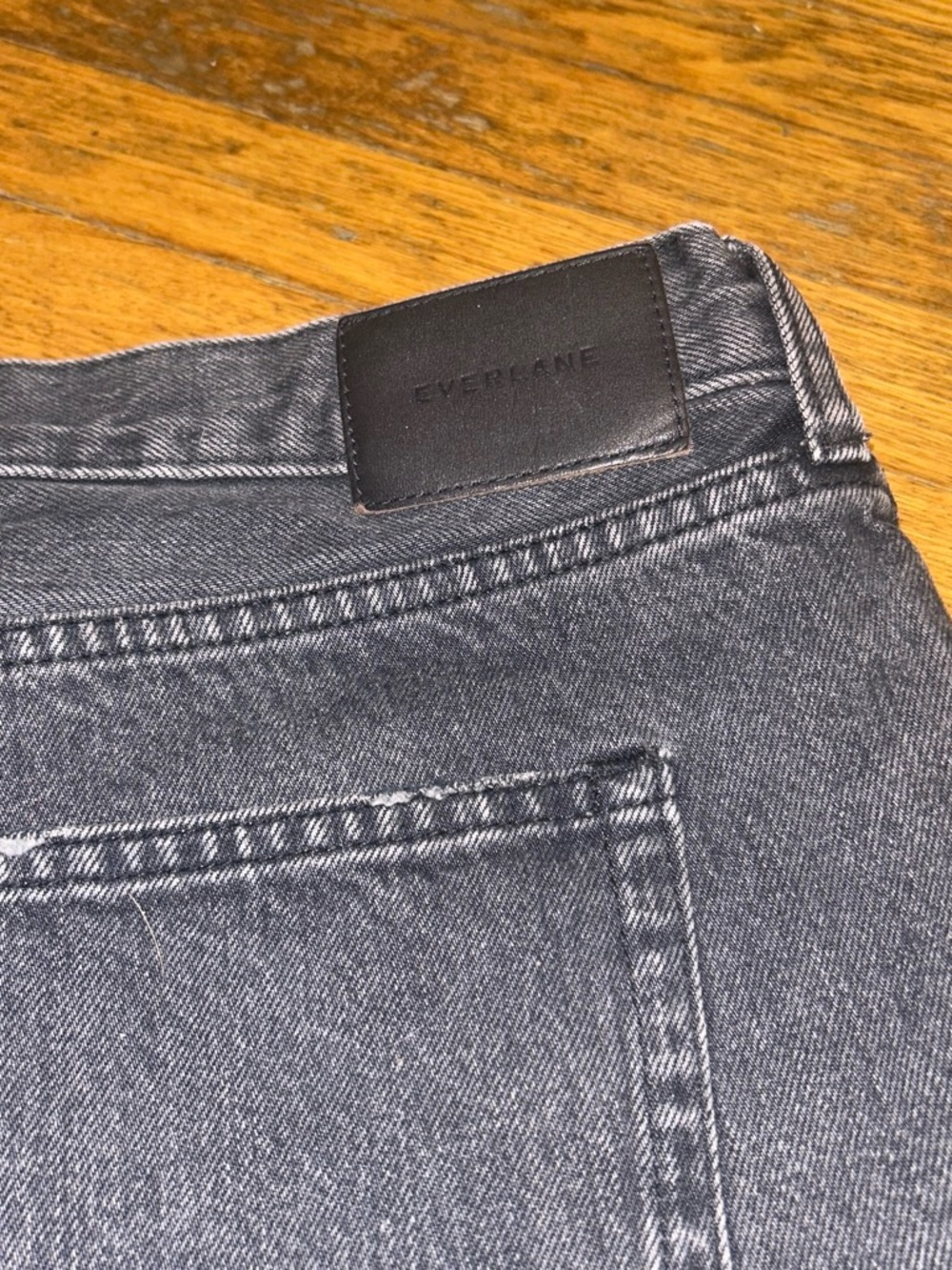 Everlane Black Washed Denim Cutoff Shorts - Picture 5 of 5